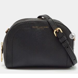 Marc Jacobs EUC Black Leather Playback Dome Crossbody Bag w/Gold Hardware